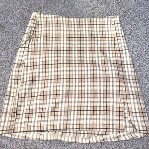 Preppy checkered plaid mini skirt